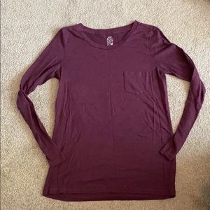 Maroon long sleeve shirt